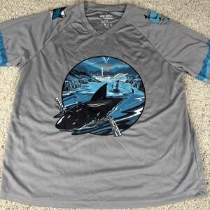 San Jose Sharks Jersey Sz Medium Gray 2020 Open Water Jeff McMillan EUC